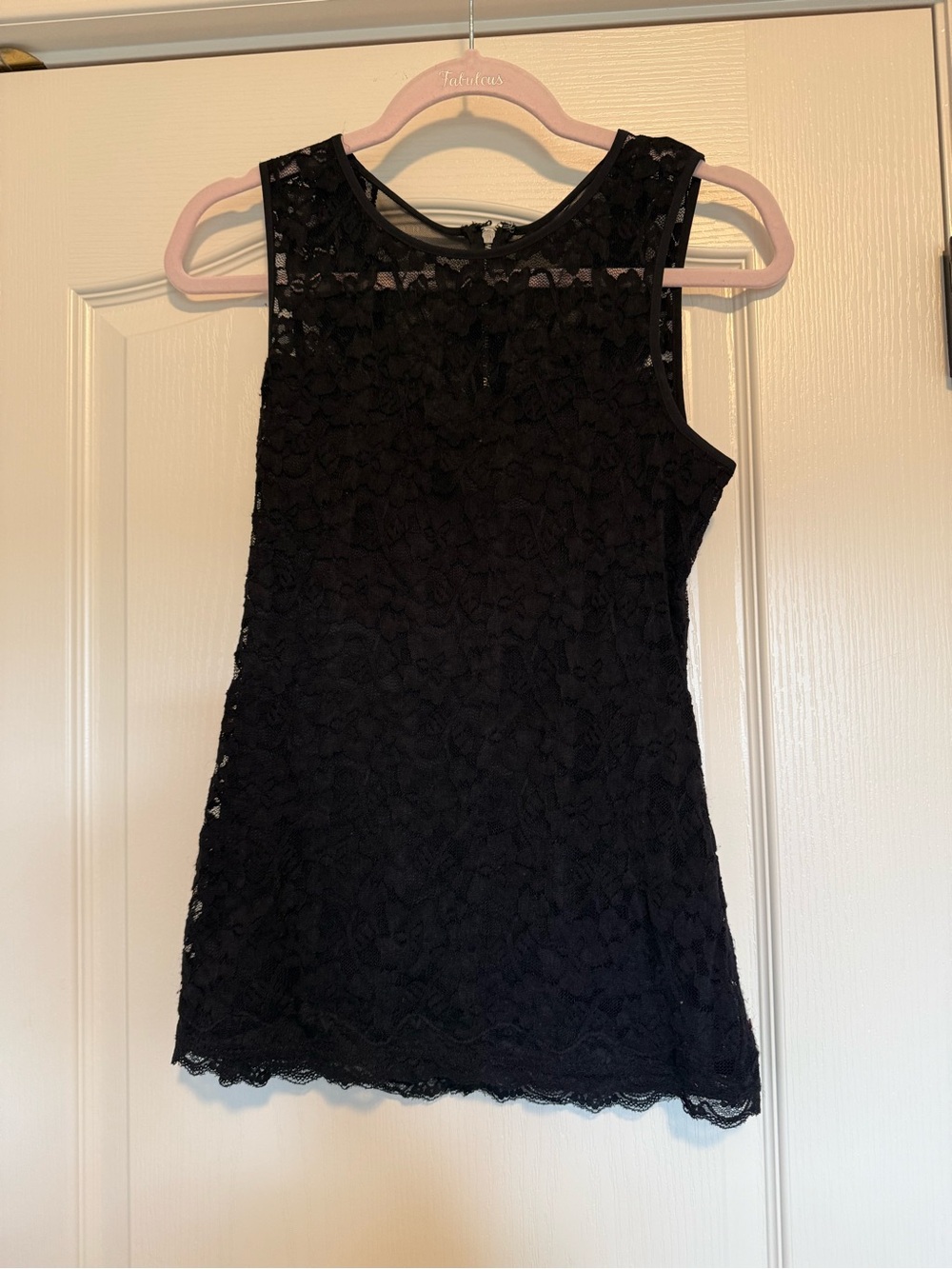 Express Black Lace Sleeveless Shell Top